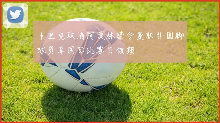 卡里克取消阿莫林禁令曼联非国脚球员享国际比赛日假期